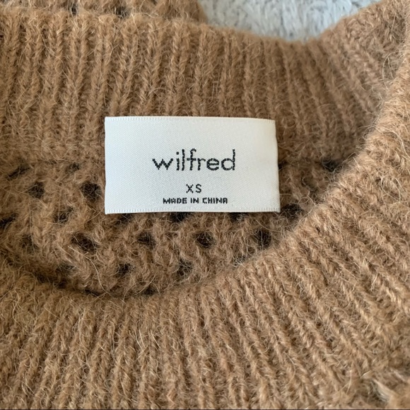 Aritzia Wilfred Open Knit Puff Shoulder Sweater XS - Picture 7 of 9